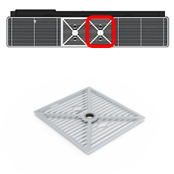 RINSER PLATE DRIP TRAY 3M RIGHT CPL