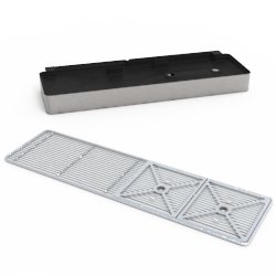 DRIPTRAY 2M RINSER + GRID + PLATES